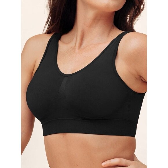 Truekind Everyday Throw On Wireless Bralette Sz 3XL XXXL Black Bra 91404 - Picture 1 of 5